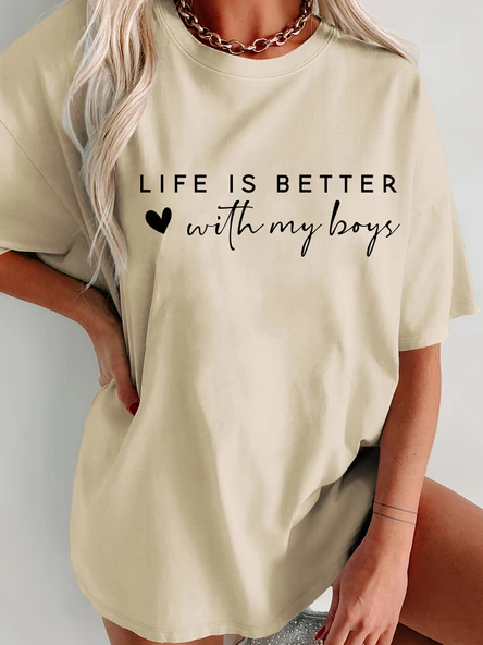 Life İs Better Baskılı Tasarım Tshirt