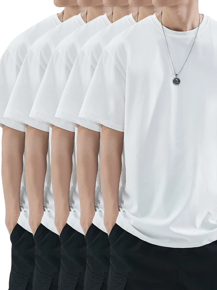 Unisex Basic Model 5'll Tshirt - Resim 5