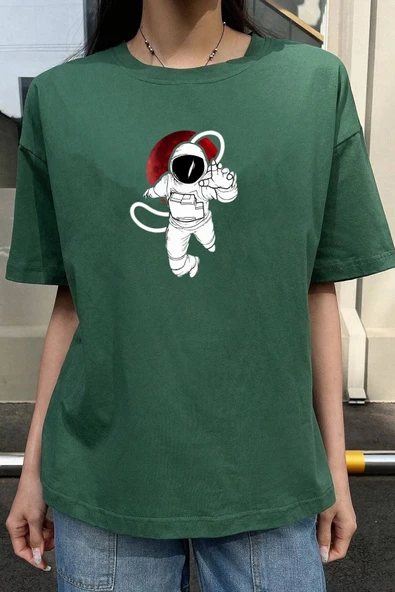 Unisex Nasa Baskılı T-shirt
