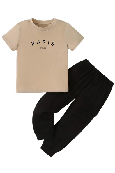Çocuk Paris Baskılı Eşofman Takımı - 7