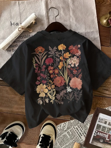 Flovers Baskılı Tasarım Tshirt - Resim 2