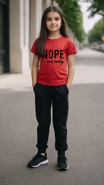 Unisex Nope Not Today Baskılı Eşofman Takımı - Resim 7