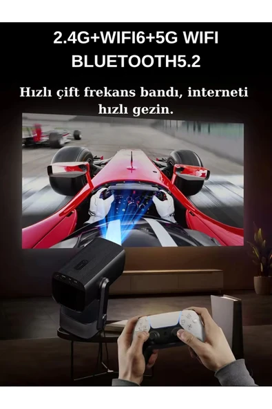 Şarjlı Projeksiyon | Kendinden Şarjlı Projeksiyon Cihazı | Şarjlı Mini Projeksiyon | Led Projektör - 3