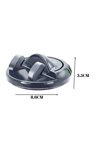 360° Dönebilen Yapışkanlı Numaratörlü Araç Telefon Tutucu Masaüstü Telefon Standı - 2