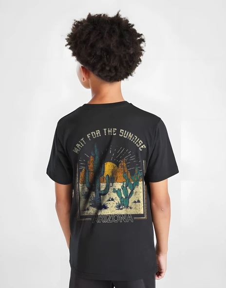 Çocuk Arizona Baskılı Pamuklu Tshirt - 5