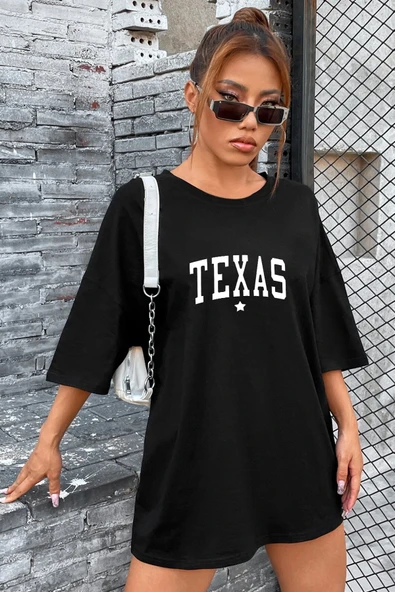 Unisex Texas Baskılı Tasarım Tshirt - Resim 3