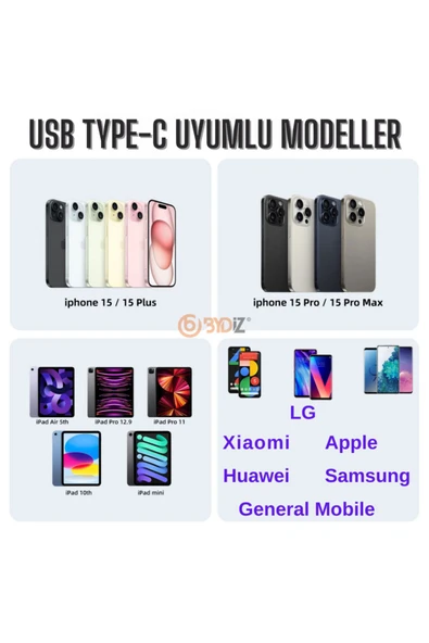 İphone 15 /pro/pro Max/ipad/macbook Usb C To Usb C Mfi Onaylı Çip 60w 120w Iphone Hızlı Şarj Kablosu - 5