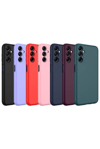 Galaxy A55 Uyumlu Kılıf Lansman Kadife Iç Yüzeyli Yumuşak Soft Koruyucu Kapak Siyah - Resim 4