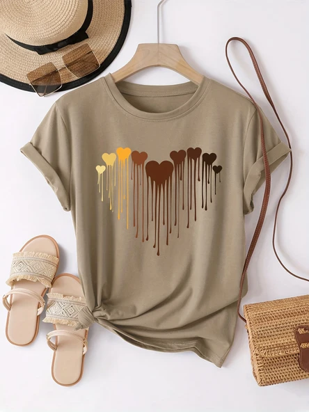Eriyen Kalpler Baskılı Tasarım Tshirt - 8