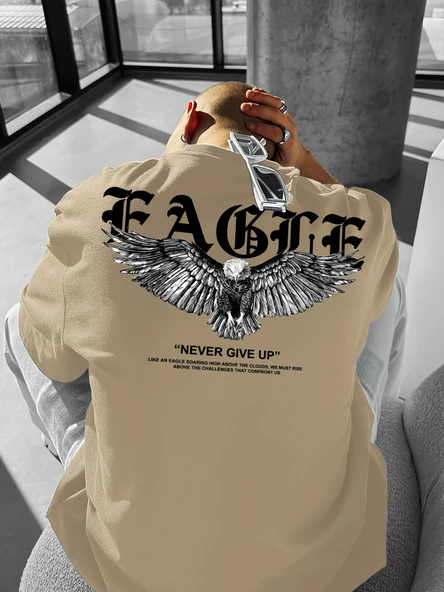 Unisex Asla Pes Etme  Baskılı Tasarım Tshirt - 6