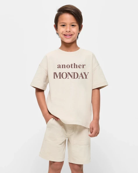 Çocuk Another Mondaybaskılı Pamuklu Tshirt - Resim 10