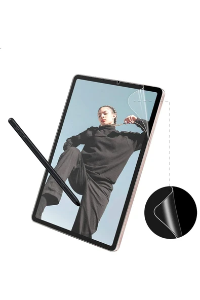 Samsung Galaxy Tab S9 Fe 10.9 inç Tablet Ekran Koruyucu Cam Nano Esnek Kırılmaz Tam Kaplar - Resim 4
