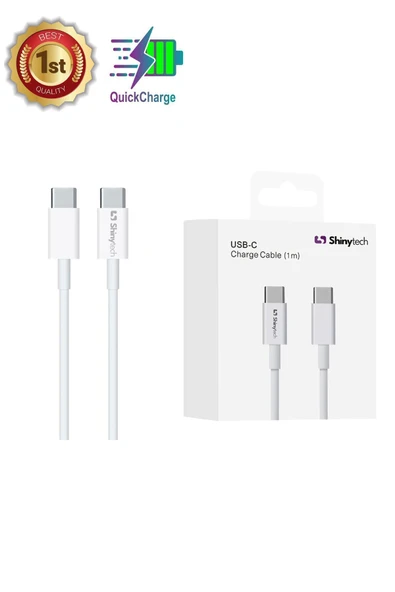 Apple Iphone 15 16 Uyumlu Şarj Kablosu Usb-c To Usb-c Type-c (1M) Beyaz