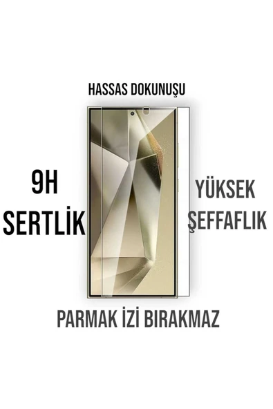 Samsung Galaxy S24 Ultra İle Uyumlu Nano Mat Parmak İzi Bırakamayn Esnek Cam Ekran Koruyucu - Resim 2