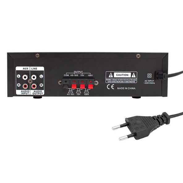 MAGICVOICE MV-510 50 WATT USB/SD/BLUETOOTH 2 MİK.,ECO LU+2SD 2061*2 Lİ UKLI GİRİŞLİ HAT TRAFOLU ANFİ - Resim 3