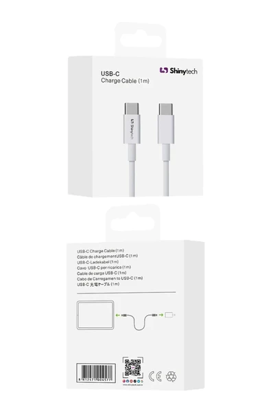 Apple Iphone 15 16 Uyumlu Şarj Kablosu Usb-c To Usb-c Type-c (1M) Beyaz - 6