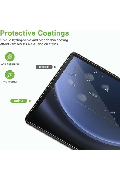 Samsung Galaxy Tab S9 Fe 10.9 inç Tablet Ekran Koruyucu Cam Nano Esnek Kırılmaz Tam Kaplar - Resim 2