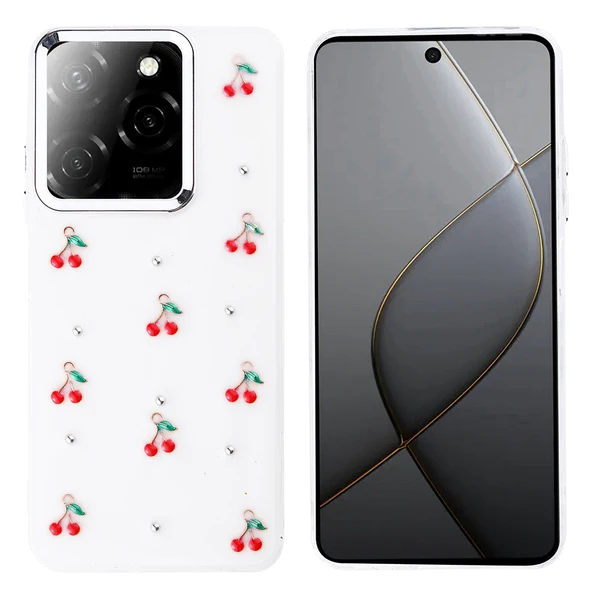 Tecno Spark 20 Pro 5G Kılıf Airbag Tasarımlı Simli Şeffaf Kutup Kapak - Resim 3