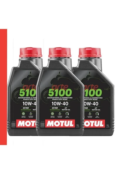 MOTUL 5100 10w-40 4 T Motosiklet Motor Yağı Güncel Ürün 3 Adet (2024 ÜRETİM)