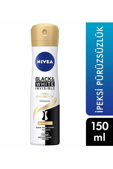 Nivea Invisible Black & White İpeksi Pürüzsüzlük Kadın Deodorant 150 ml