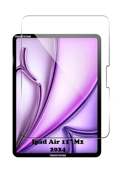 Ipad Air 6. Nesil M2 11 Inç 2024 Uyumlu Nano Kırılmaz Ekran Koruyucu Şeffaf Esnek Cam  Tam Uyumlu