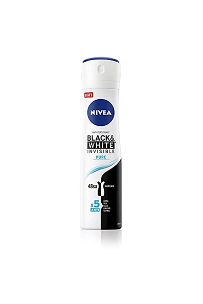 Nivea Invisible Black & White Pure Kadın Sprey Deodorant 150 ml 2 Adet