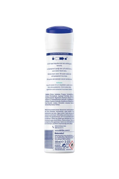 NIVEA Kadın Sprey Deodorant Dry Fresh,48 Saat Koruma,150mlx3 - 2