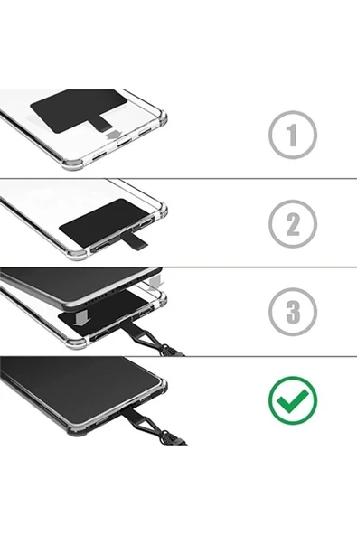 5 Adet Taşlı Telefon Boyun Bileklik Askı Aparatı Askılı Telefon Kılıf Aparatı Telefonu Askısı - 4