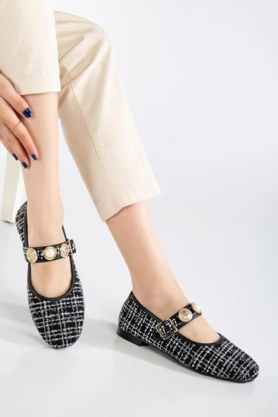 Kadın Babet Siyah Triko İnci Baretli - Resim 2