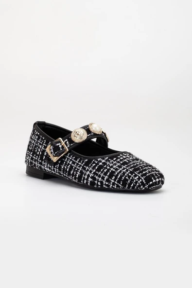 Kadın Babet Siyah Triko İnci Baretli - Resim 4