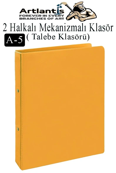 2 Halkalı Klasör 1 Adet A5 PVC Öğrenci ve Ofis Tipi Evrak Sunum Klasörü İç Cepli Otomatik Mekanizmalı Büro Okul Arşivle - 8