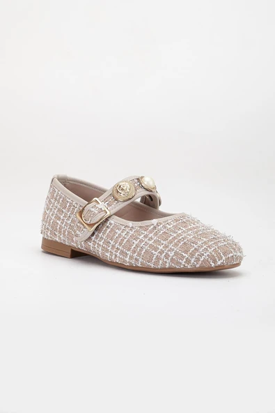 Kadın Babet Bej Triko İnci Baretli - Resim 4