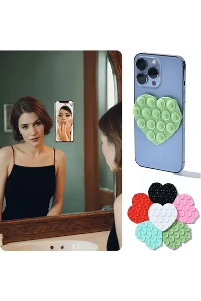 Silikon Çift Yönlü Vakumlu Telefon Tutucu, Silikon Çift Taraflı Vakum, Kaymaz Vantuz Telefon Tutucu - 2