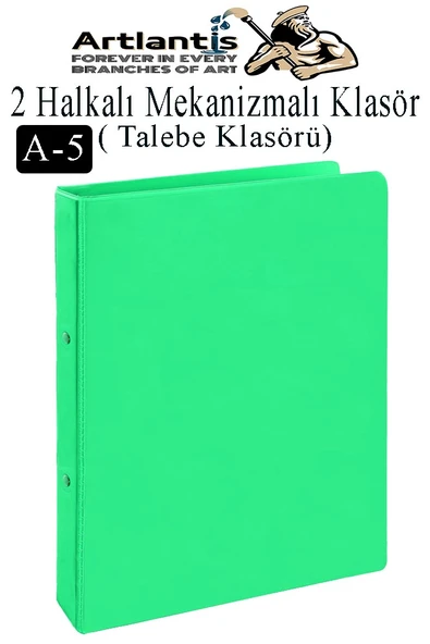 2 Halkalı Klasör 1 Adet A5 PVC Öğrenci ve Ofis Tipi Evrak Sunum Klasörü İç Cepli Otomatik Mekanizmalı Büro Okul Arşivle - 7