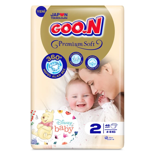 Goo.N Premium Soft Jumbo 2 Beden Mini 4-8 Kg 46'lı