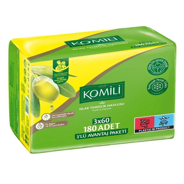 Komili Islak Havlu 3X60 Adet