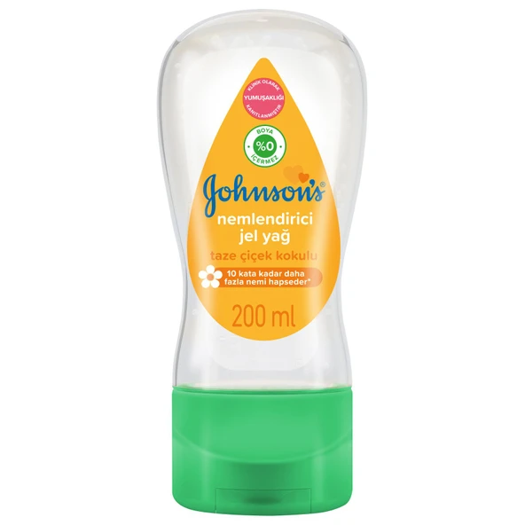 Johnson s Nemlendirici Jel Yağ, Taze Çiçek Kokulu, Dermatolojik Olarak Test Edilmiş Nemlendirici Jel, 200ml