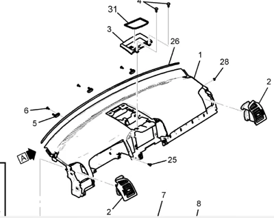 Chevrolet Captiva C140 Sol Ön Havalandırma Muzulu GM.95388230 - Resim 2