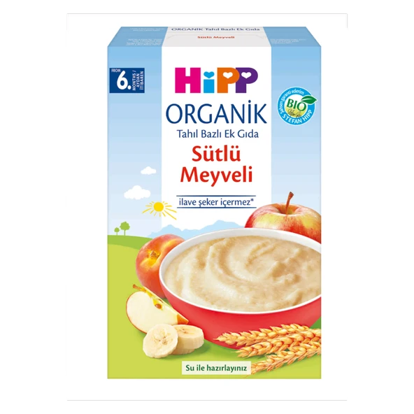 Hipp Organik Sütlü Meyveli Kaşık Maması 250 G