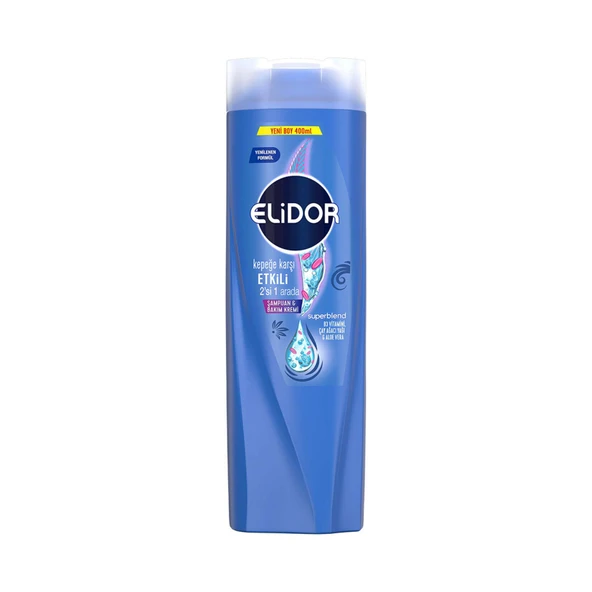 Elidor Superblend Şampuan ve Bakım Kremi Kepeğe Karşı Etkili 2'si 1 Arada 400 ml