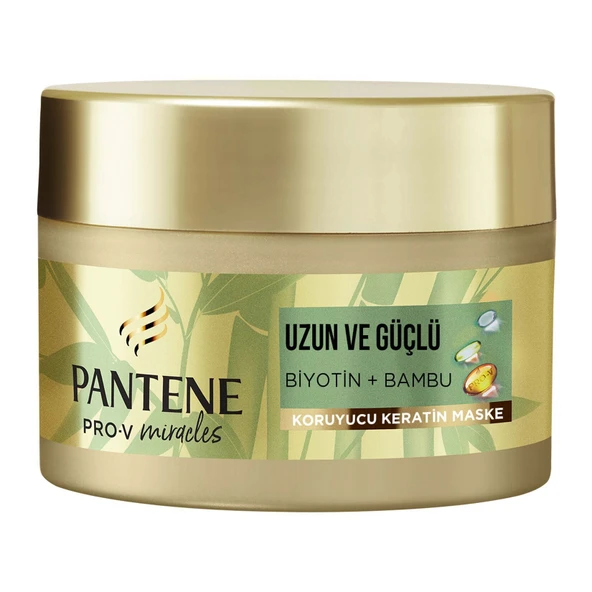 Pantene Koruyucu Keratin Saç Maskesi Uzun ve Güçlü Biyotin + Bambu 160 ml