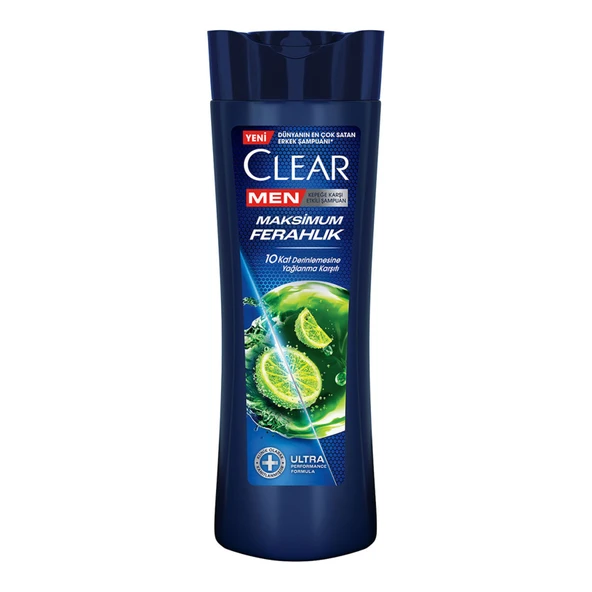 Clear Men Kepeğe Karşı Etkili Şampuan Maksimum Ferahlık Yağlı Saç Derisi İçin Limon Özlü 350 ml