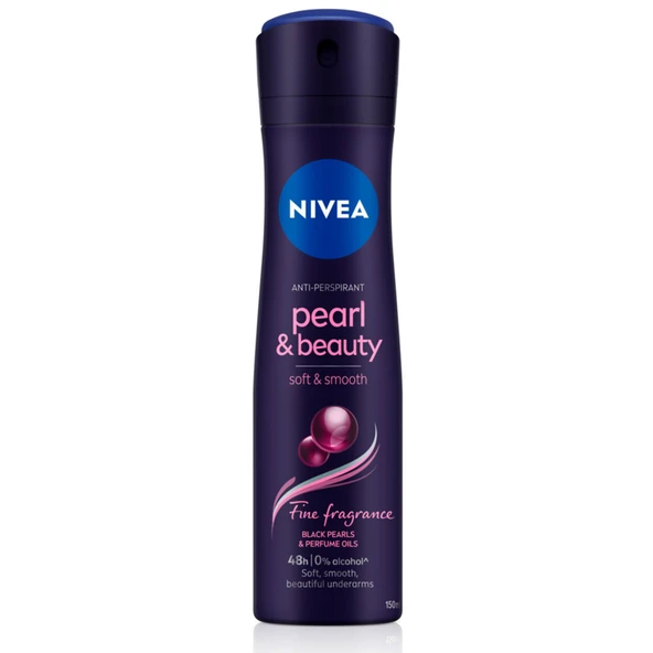 NIVEA Kadın Sprey Deodorant Pearl&Beauty, 48 Saat Anti-perspirant Koruma, 150ml