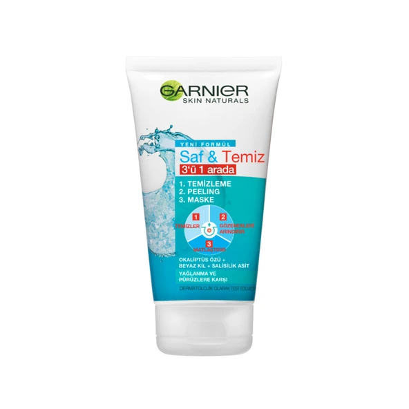 Garnier Saf & Temiz Yağlanma ve Pürüzlere Karşı 3'ü 1 Arada 150 ML
