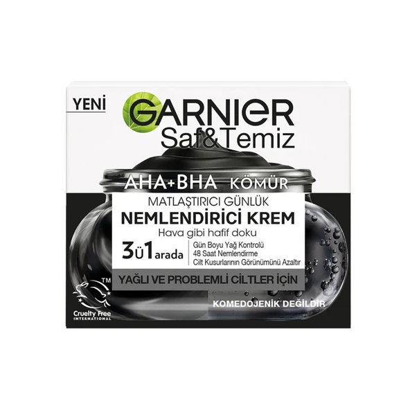 Garnier Saf & Temiz Kömür Matlaştırıcı Günlük Nemlendirici Krem 50 Ml