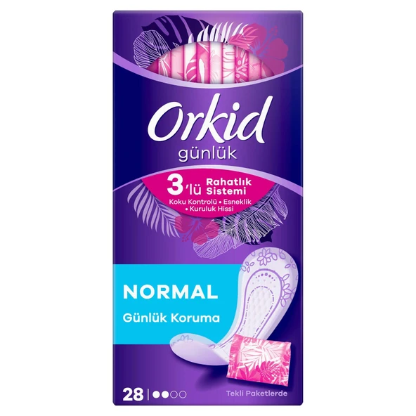 Orkid Günlük Ped Günlük Koruma Ekonomik Paket 28 Ped (Tekli Paketlerde)