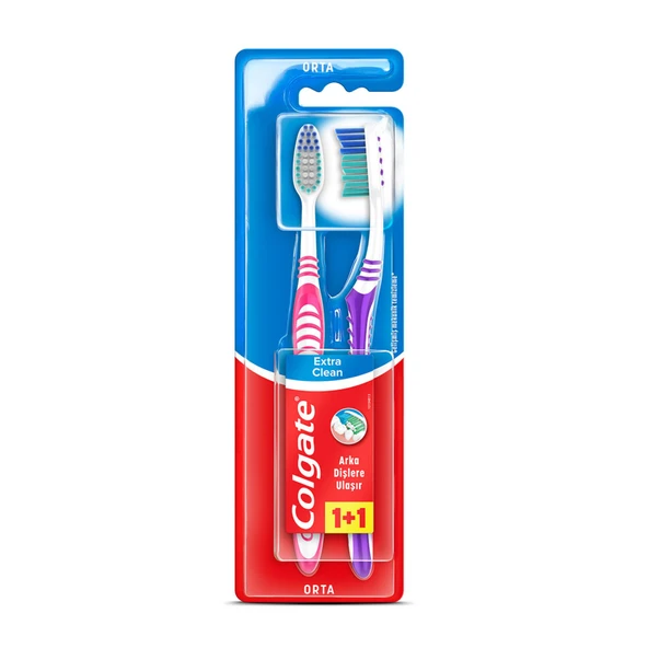 Colgate Extra Clean Orta Diş Fırçası 1+1