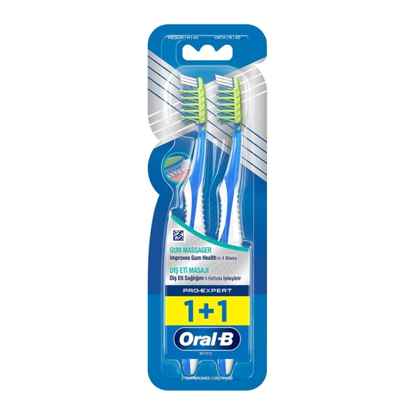 Oral-B Diş Eti Masaj Pro-Expert Diş Fırçası 40 Orta 1+1