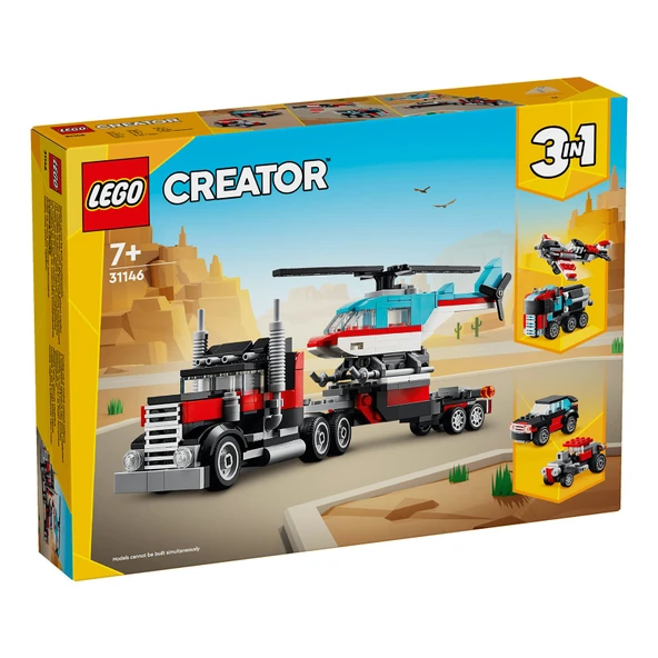 Lego 31146 Helikopterli Açık Kasa Kamyon 7+ Yaş
