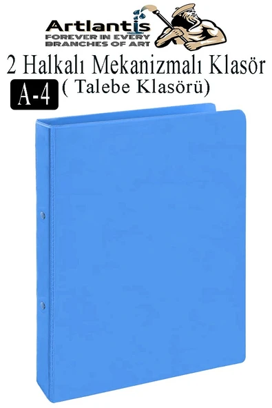 2 Halkalı Klasör 1 Adet A4 PVC Öğrenci ve Ofis Tipi Evrak Sunum Talebe Klasörü İç Cepli Otomatik Mekanizmalı Büro Okul